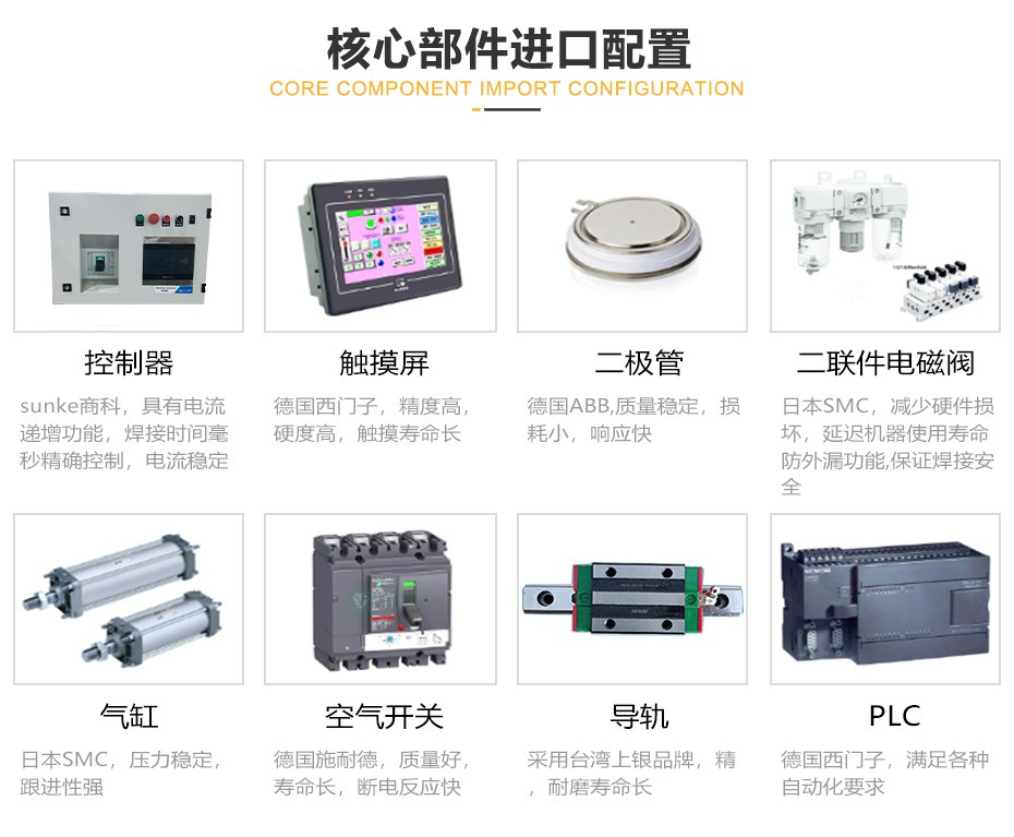 閃光對焊機配置表